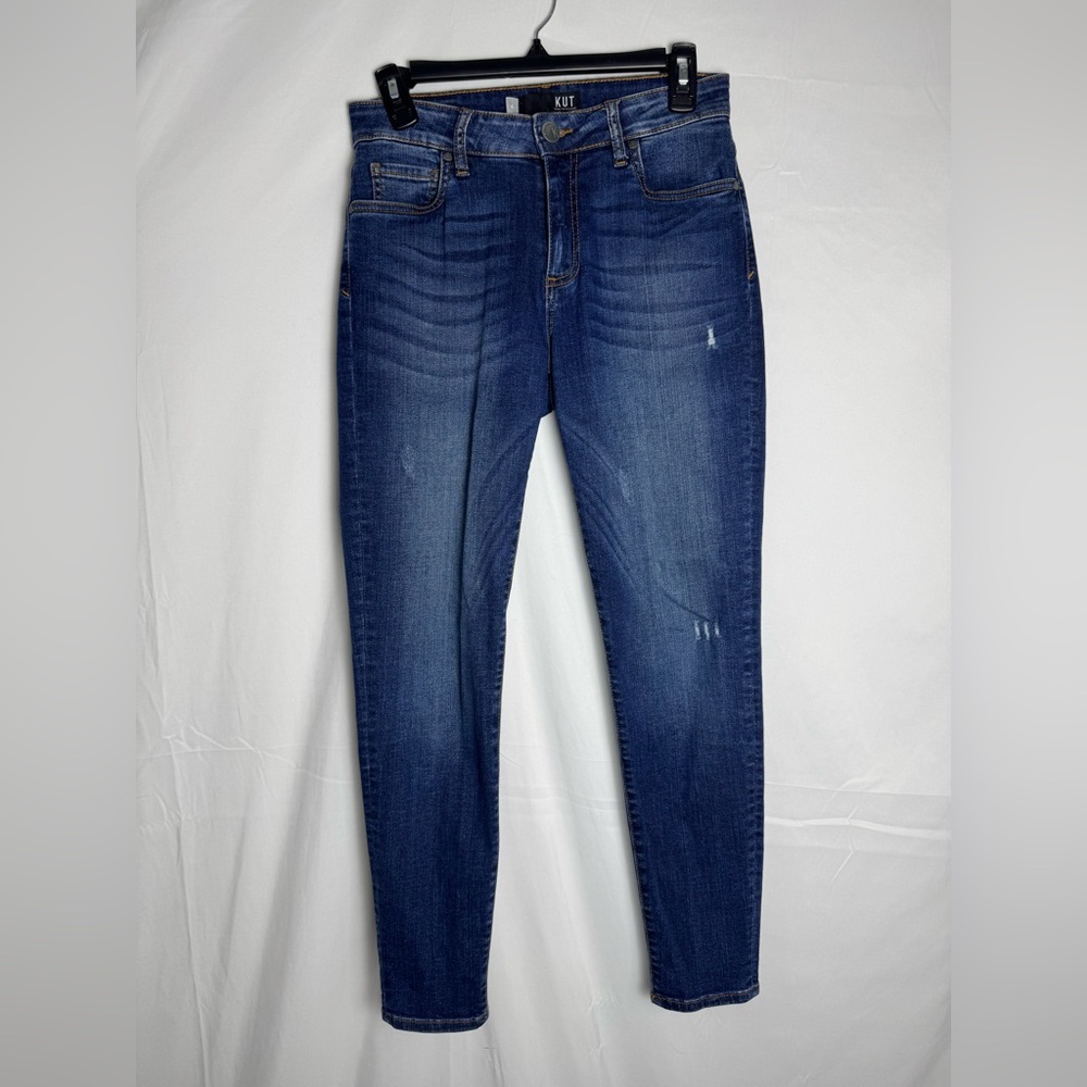 Kut from the Kloth 4 Blue Donna High Rise Ankle Skinny Jeans